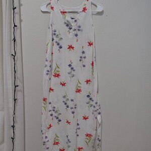 Crabtree and Evelyn Floral Cotton Sleep Nightgown Dress Grandmacore